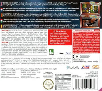 Boulder Dash-XL 3D (Europe)(En,Fr,Ge,It,Es) box cover back
